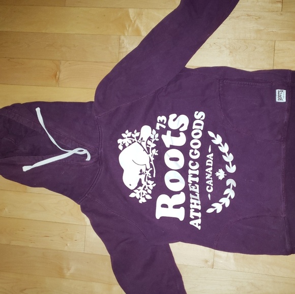 roots purple hoodie